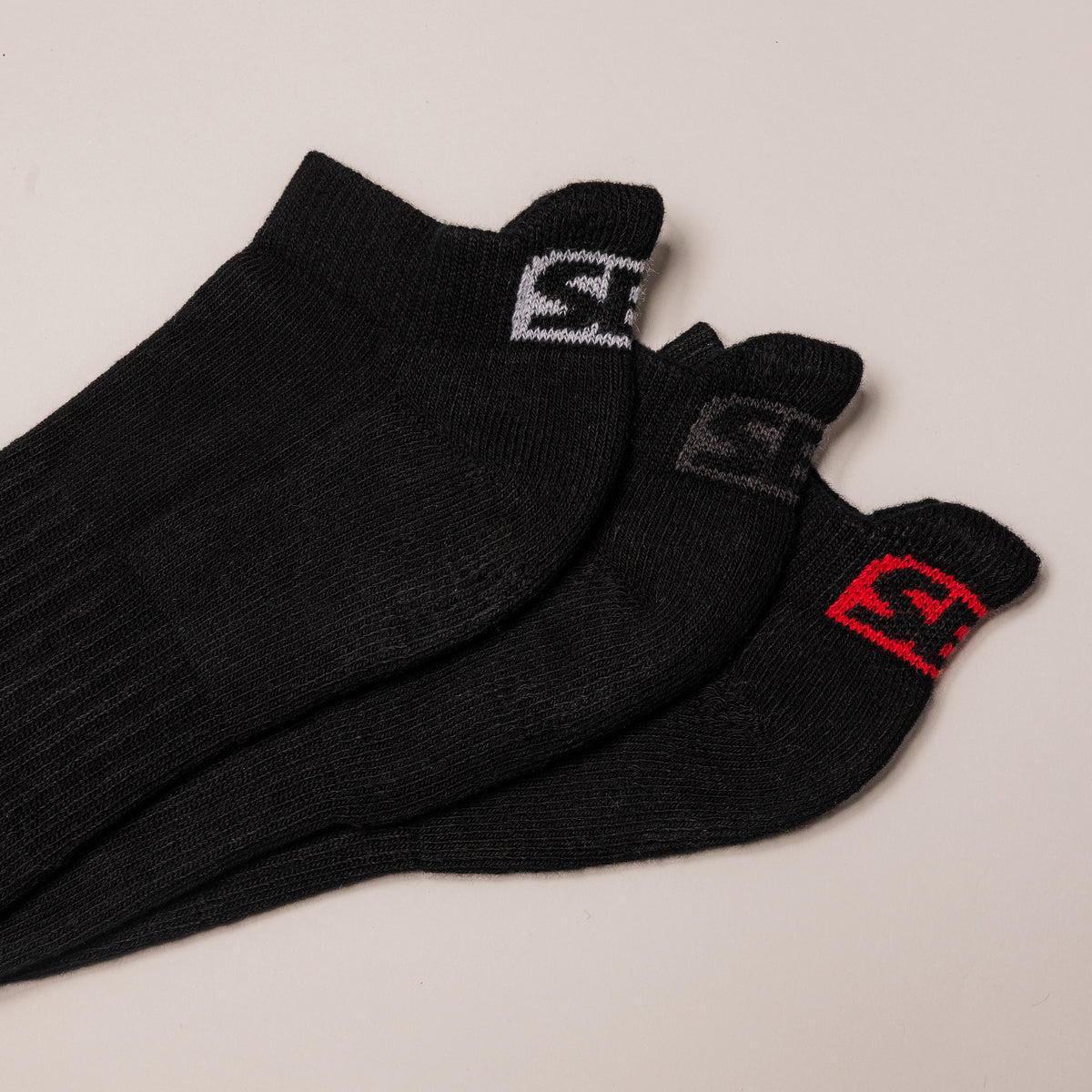 Black Trainer Socks 3 Pack