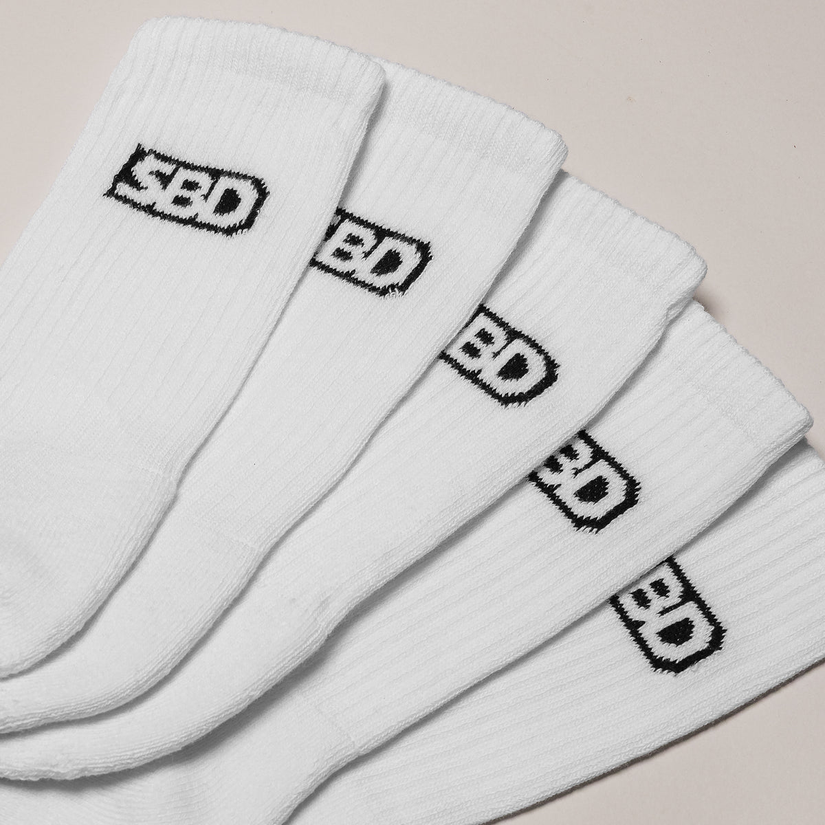 White Crew Socks 5 Pack