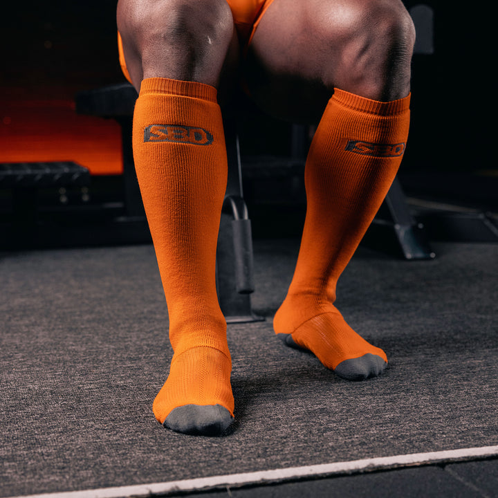 Forge Orange Deadlift Socks