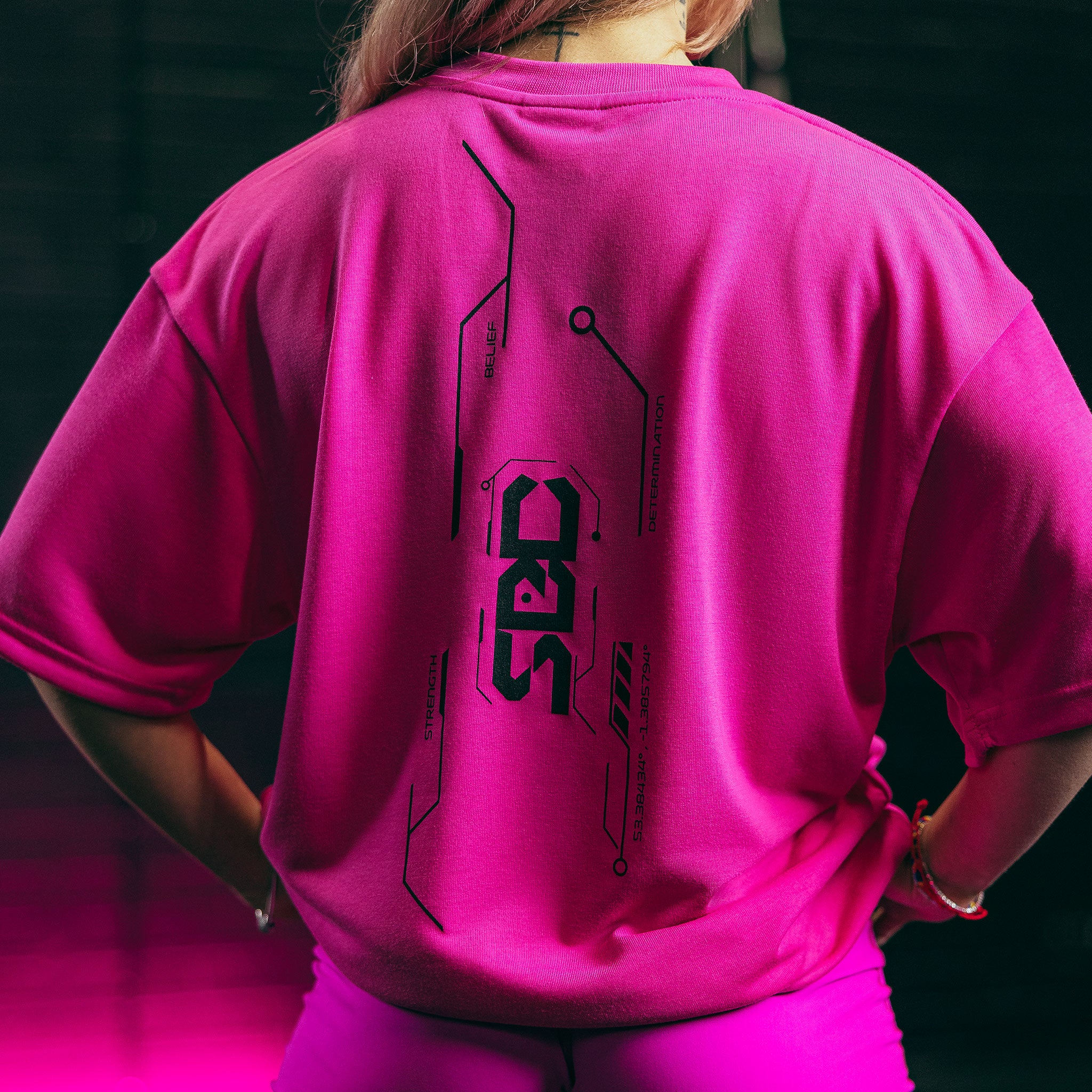 Nova Glow Pink Oversized T-Shirt – SBD Apparel