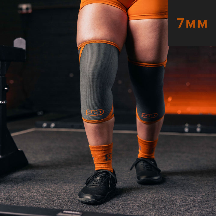 Forge Grey Powerlifting Knee Sleeves