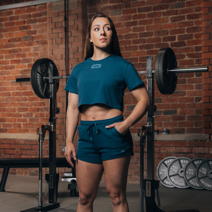 Reflect Teal Crop Top