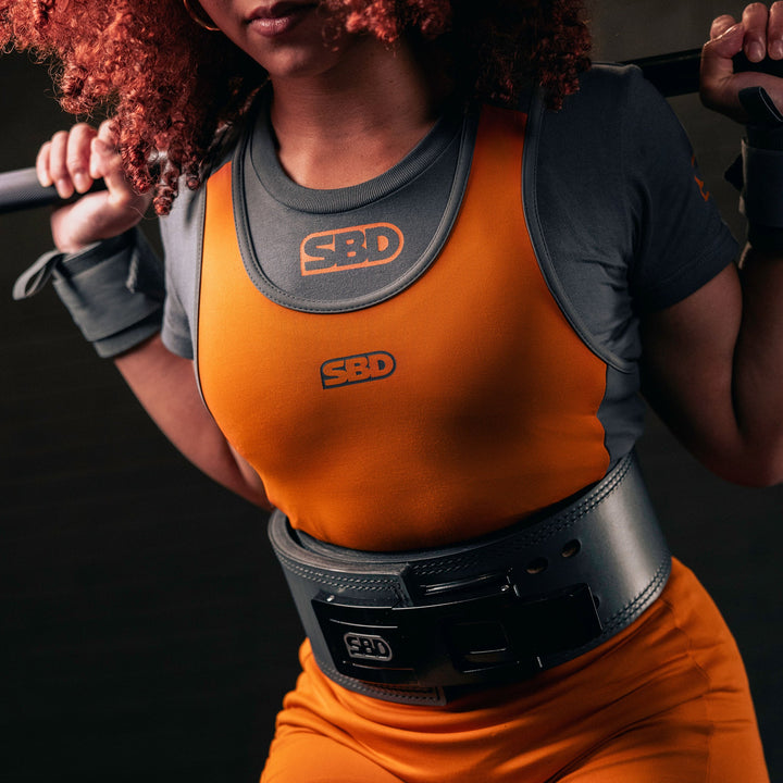 Women's Forge Orange Powerlifting Singlet