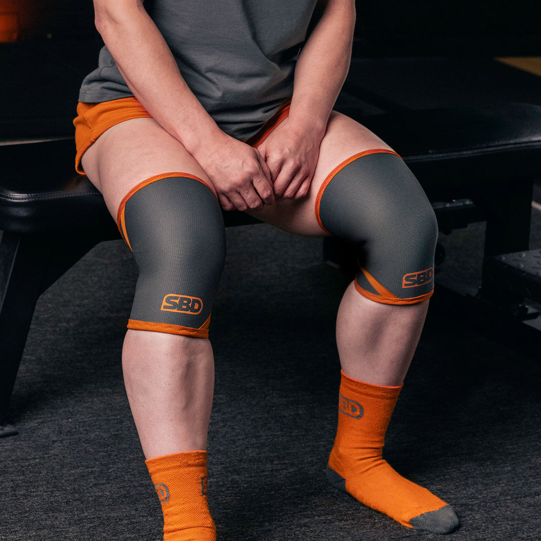 Forge Grey Weightlifting Knee Sleeves