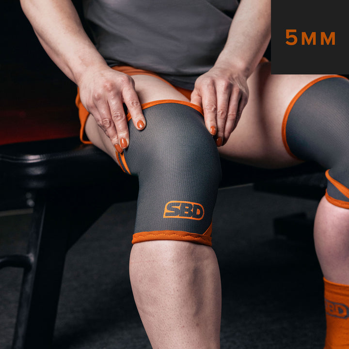 Forge Grey Weightlifting Knee Sleeves