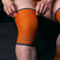 Forge Orange Weightlifting Knee Sleeves