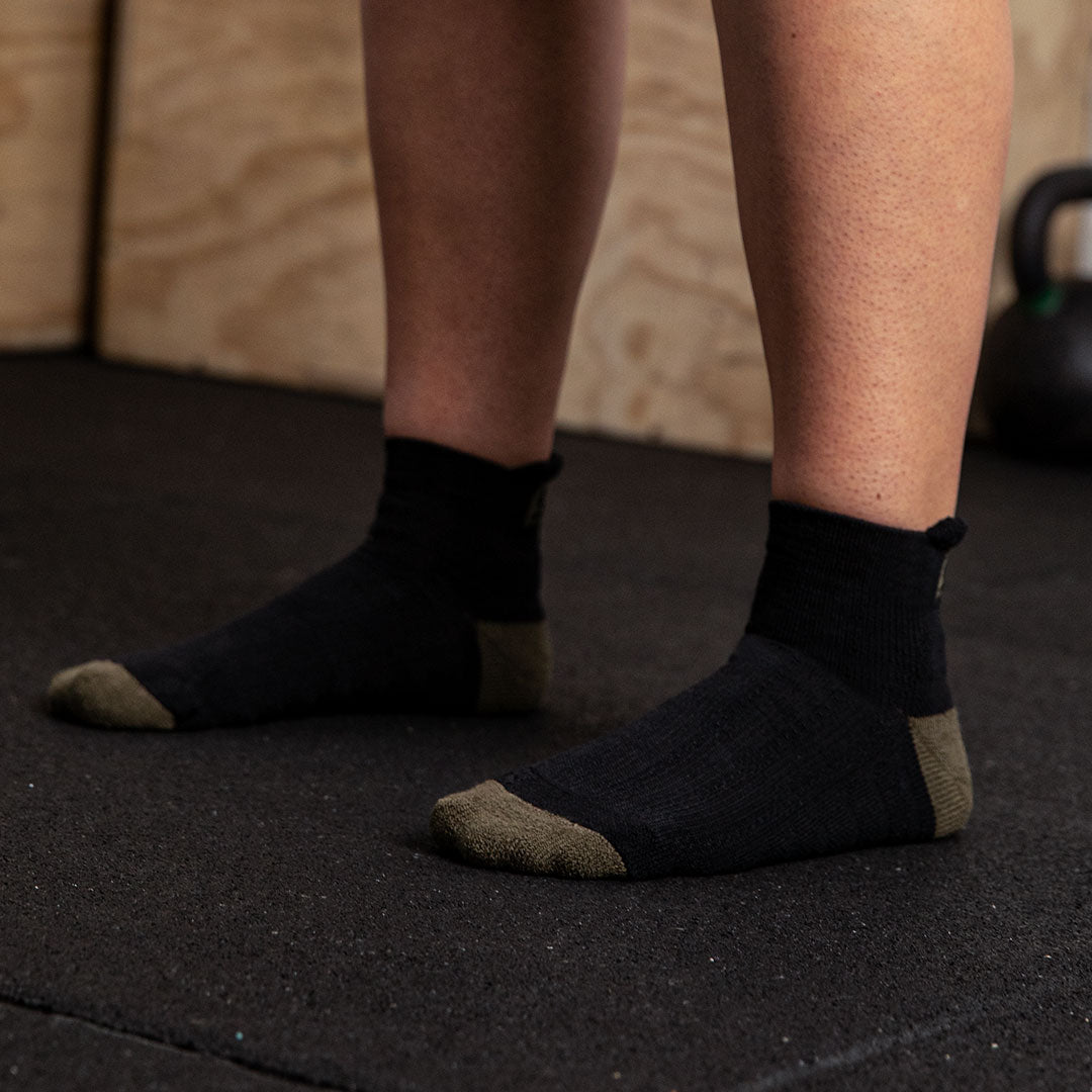Endure Black Trainer Socks